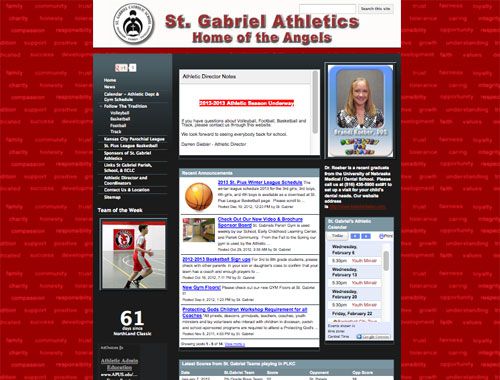 St. Gabriel's Athletic Dept Website